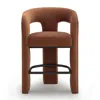 Tov Furniture Malone Performance Chenille Counter Stool In Brown