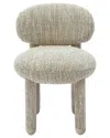 Tov Furniture Manu Beige Knubby Performance Fabric Vanity Side C