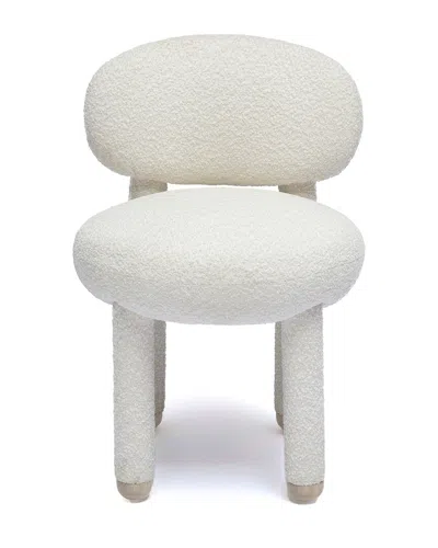 Tov Furniture Manu Performance Boucle Vanity Side Chair In Cream