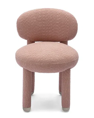 Tov Furniture Manu Performance Boucle Vanity Side Chair In Pink
