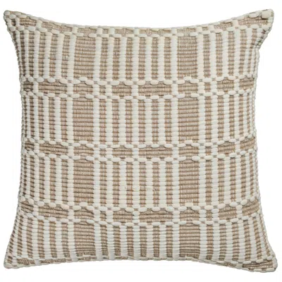 Tov Furniture Maresh "cloud" 20 Inch Square Woven Pillow In Brown