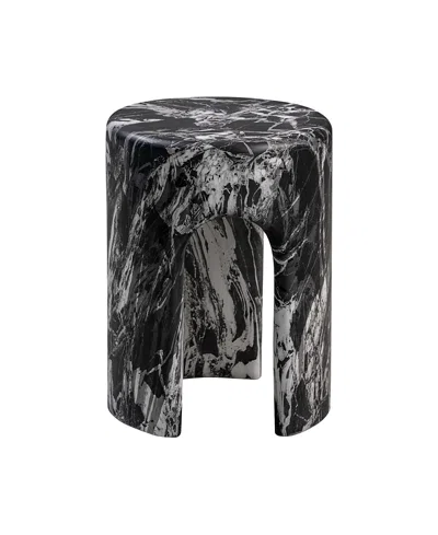 Tov Furniture Marisol Concrete Side Table In Black