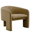 Tov Furniture Marlavelvet Accent Chair In Cognac