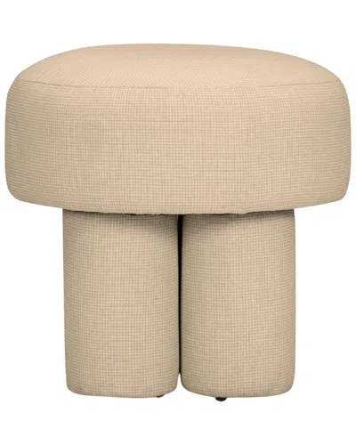 Tov Furniture Masha Gingham Stool In Brown