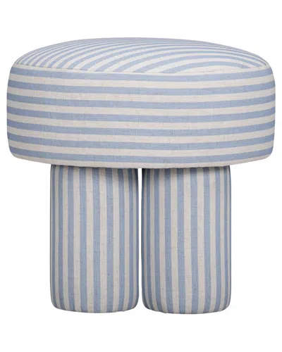 Tov Furniture Masha Striped Stool In Blue