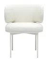 Tov Furniture Maureen Performance Upcycled Linen Dining Chair In White