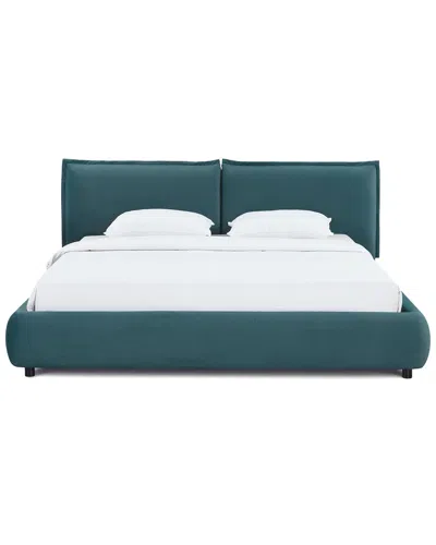 Tov Furniture Mel Faux Mohair Bed In Blue