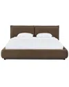 Tov Furniture Mel Faux Mohair Bed In Brown