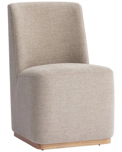 Tov Furniture Melissa Tan Performance Fabric Rolling Dining Chair In Brown