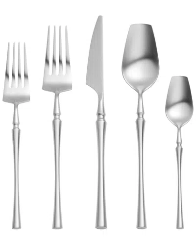 Tov Furniture Millie Brushed Silver Stainless Steel 5pc Flatware Set