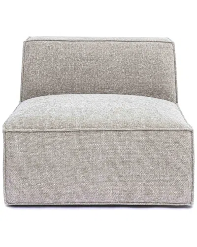 Tov Furniture Mindy Chenille Basketweave Armless Chair In Gray