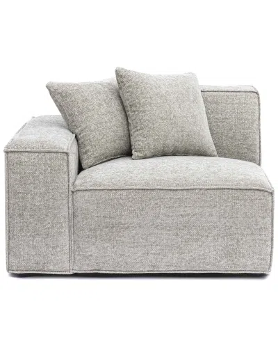 Tov Furniture Mindy Chenille Basketweave Laf Corner Chair