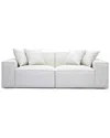 Tov Furniture Mindy Chenille Basketweave Modular Loveseat