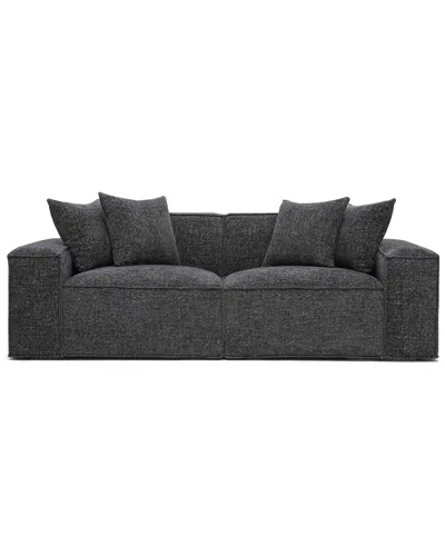 TOV FURNITURE TOV FURNITURE MINDY CHENILLE BASKETWEAVE MODULAR LOVESEAT
