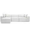 Tov Furniture Mindy Chenille Basketweave Modular Sectional