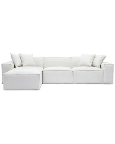 Tov Furniture Mindy Chenille Basketweave Modular Sectional