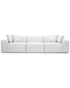 Tov Furniture Mindy Chenille Basketweave Modular Loveseat