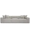Tov Furniture Mindy Chenille Basketweave Modular Sofa In Gray