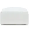 Tov Furniture Mindy Chenille Basketweave Ottoman In White