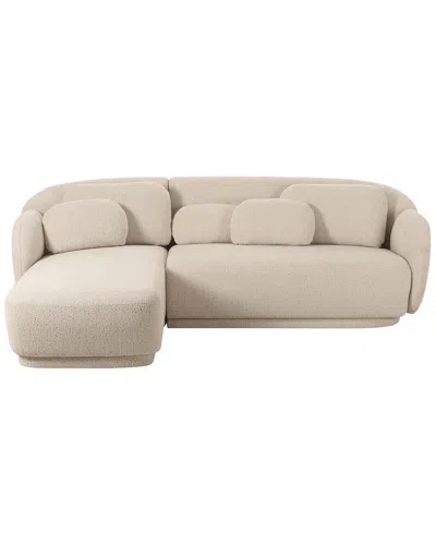 Tov Furniture Misty Boucle Sectional - Laf In White