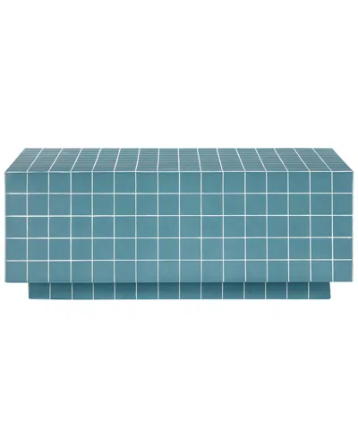 Tov Furniture Mixie Tile Indoor/outdoor Coffee Table In Blue
