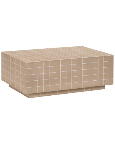 Tov Furniture Mixie Tile Indoor/outdoor Coffee Table In Brown