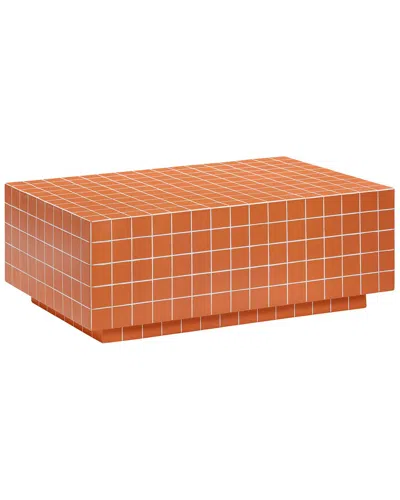 Tov Furniture Mixie Tile Indoor/outdoor Coffee Table In Orange