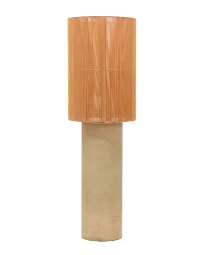 Tov Furniture Mondada Terracotta Concrete Floor Lamp In Brown