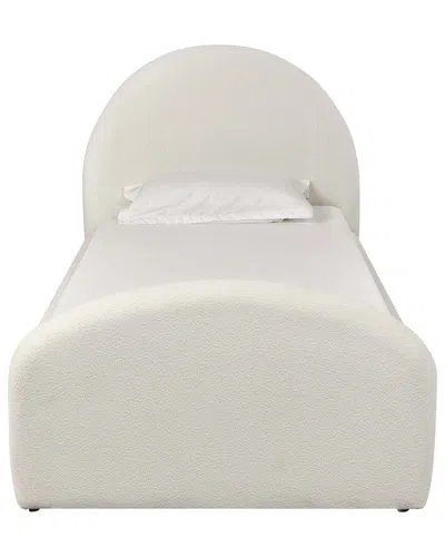 Tov Furniture Moon Cream Boucle Twin Trundle Bed In White
