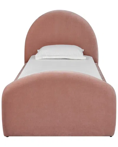 Tov Furniture Moon Rose Upcycled Chenille Twin Trundle Bed In Pink