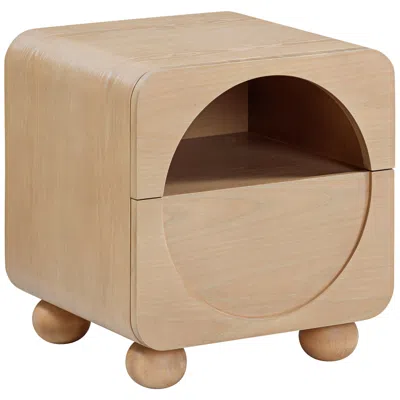 Tov Furniture Moonrise 20" Wide Natural Ash Wood 1-drawer Nightstand