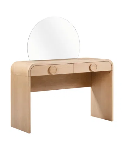 Tov Furniture Moonrise Natural Ash 2-drawer Vanity Desk In Neutral