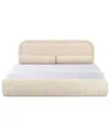Tov Furniture Murielle Cream Heavy Knubby Boucle King Bed