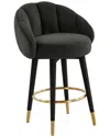 Tov Furniture Myla Swivel Counter Stool In Black