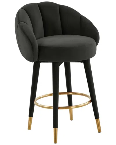 Tov Furniture Myla Swivel Counter Stool In Black