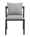 Tov Furniture 1 Pc. Olefin Outdoor Dining Chair In Black