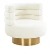 Tov Furniture Naomi Swivel Chair In White
