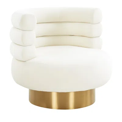 Tov Furniture Naomi Swivel Chair In White