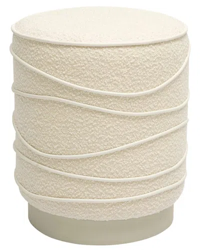 TOV FURNITURE TOV FURNITURE NERO BOUCLE OTTOMAN
