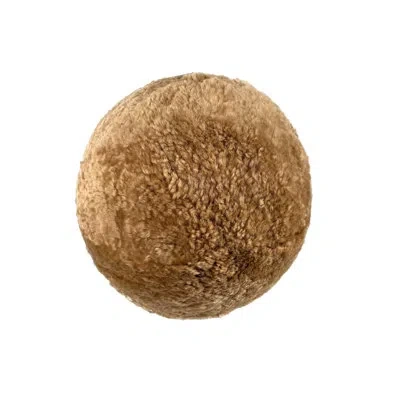 Tov Furniture New Zealand Brown Genuine Sheepskin 8" Ball Pillow