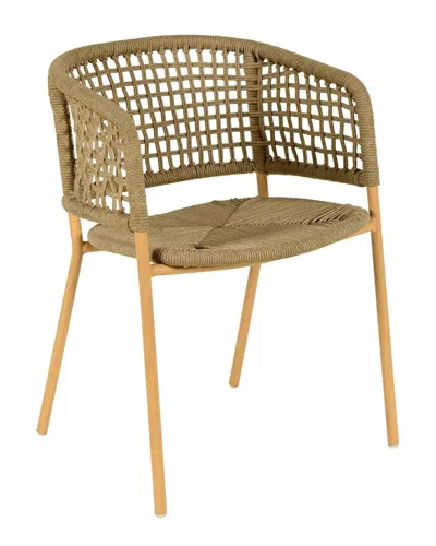 Tov Furniture Niel Oak Finish Outdoor Dining Chair In Multi
