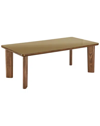 Tov Furniture Oani Walnut & Glass Long Dining Table