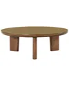 Tov Furniture Oani Walnut & Glass Round Coffee Table