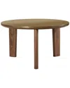 Tov Furniture Oani Walnut & Glass Round Coffee Table