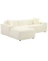 Tov Furniture Olafur Linen Laf Sectional In Cream