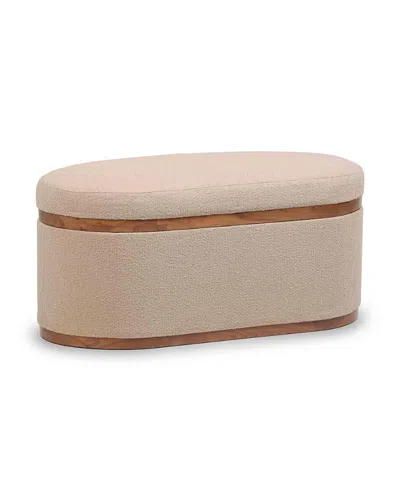 TOV FURNITURE OLIVIER OVAL STORAGE OTTOMAN