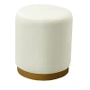 Tov Furniture Opal Velvet Ottoman In Cream