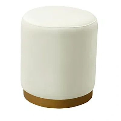Tov Furniture Opal Velvet Ottoman In Cream