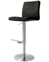 Tov Paddy Black Vegan Leather On Silver Adjustable Sto In Black