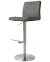 Tov Paddy Dark Grey Vegan Leather On Silver Adjustable In Grey